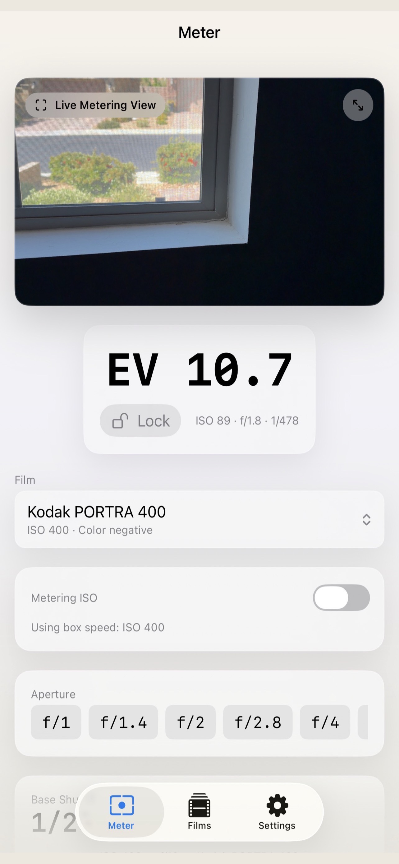 ReciproMeter meter screen